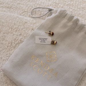 Kendra Scott 18K Gold Vermeil Ruby “Davie” Stud Earrings